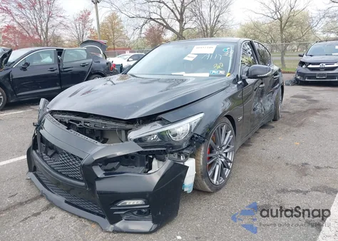 2017 Infiniti Q50 3.0T Red Sport 400 z USA, uszkodzony, nr VIN JN1FV7AR3HM870088